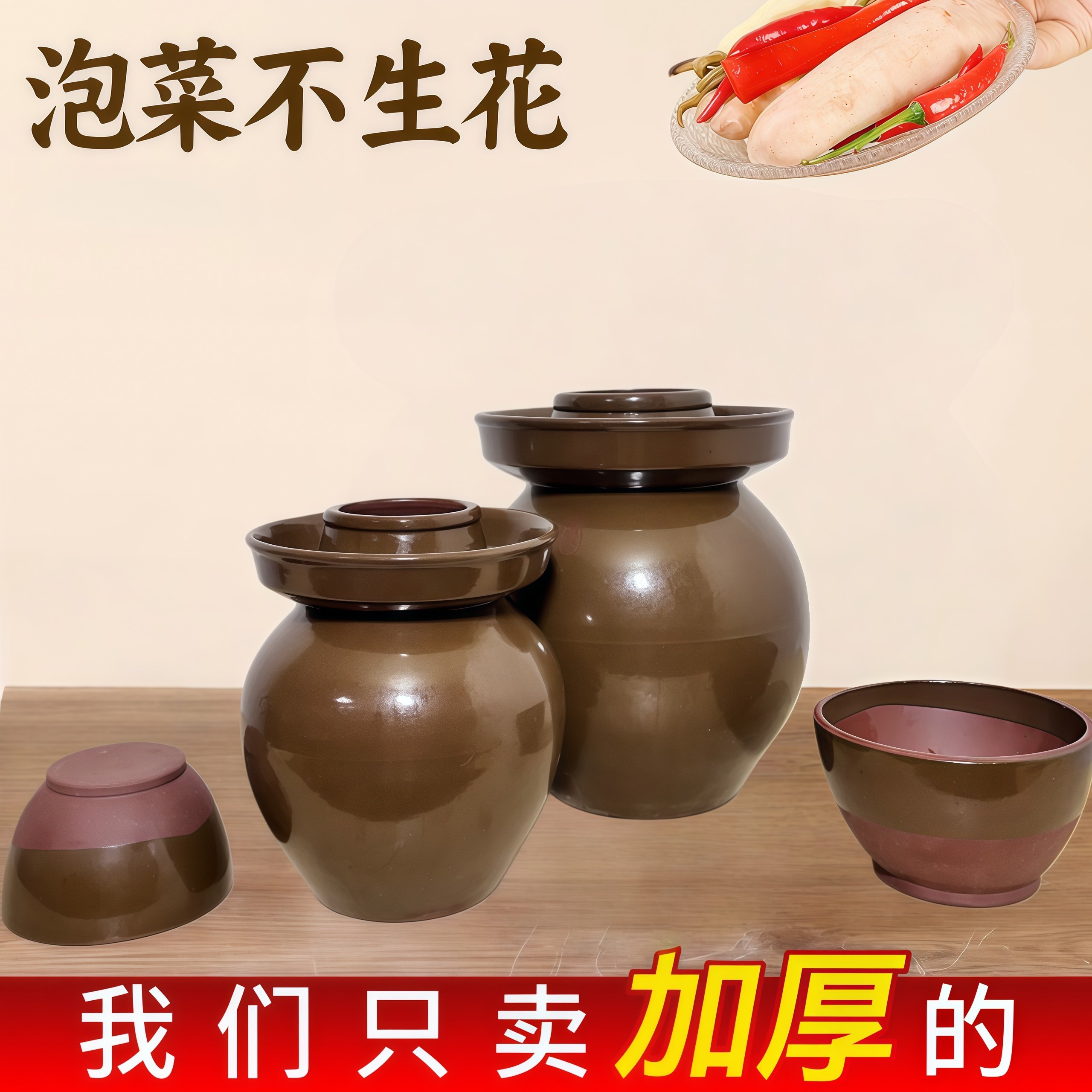 四川老式传统泡菜坛子陶瓷土陶家用加厚密封酸菜坛子腌菜罐咸菜罐,淘宝优惠券,粉丝福利购,淘宝优惠卷