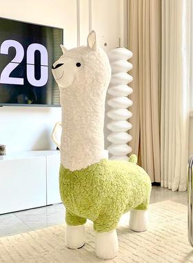 羊驼凳子羊驼座椅地凳子坐椅动物坐凳落居网红摆件客家厅装饰乔迁