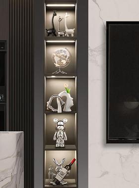 轻奢高端大气酒饰品摆件家套柜装高档现装代客WZP厅餐边电视玻璃