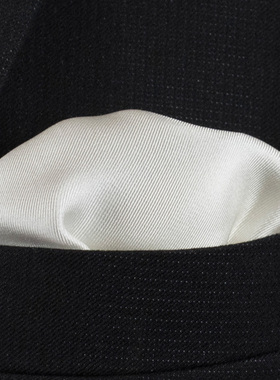 男士正装西服百搭白色口袋巾