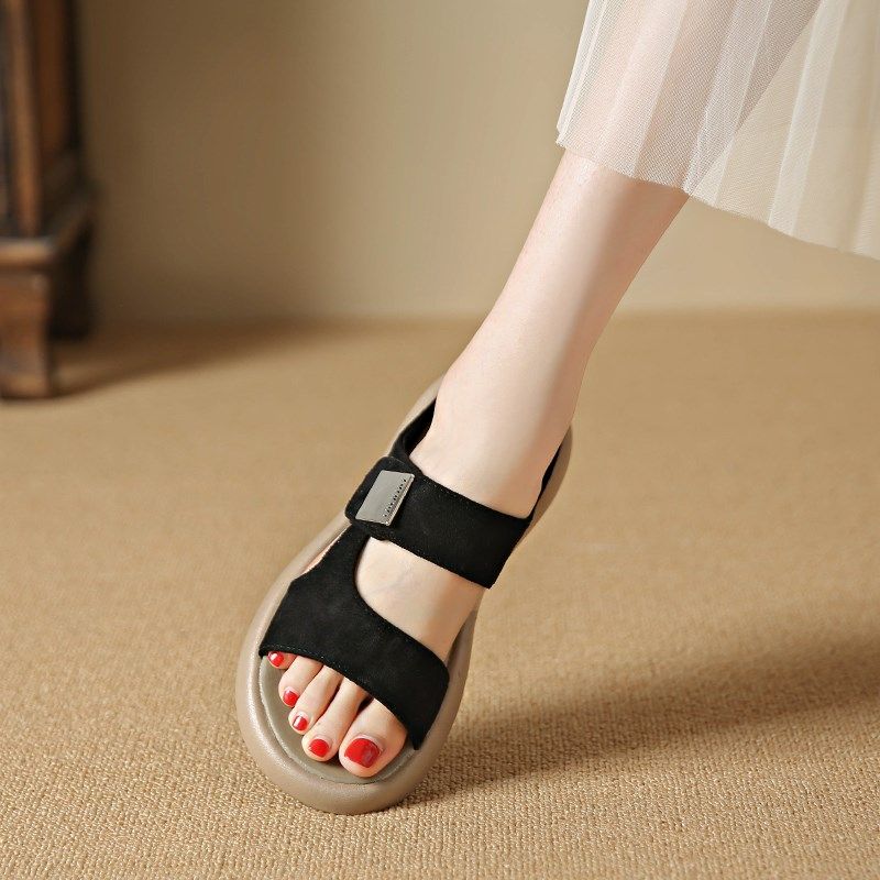踩屎感休闲凉拖鞋女士夏季外穿孕妇凉鞋大码4L1一43宽胖脚一字拖4,淘宝优惠券,粉丝福利购,淘宝优惠卷