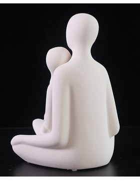 陶瓷磨砂拥抱情侣m人物摆件卧室床头装饰玄关酒柜工艺品摆设