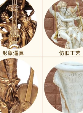 欧式客厅落地钟表时尚工艺钟装饰摆件立式新中式表大摆钟座钟