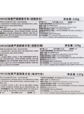 日本进口GOMISE秘素海洋竹炭茶花牙膏黢黑乳酸菌分解牙渍石榴