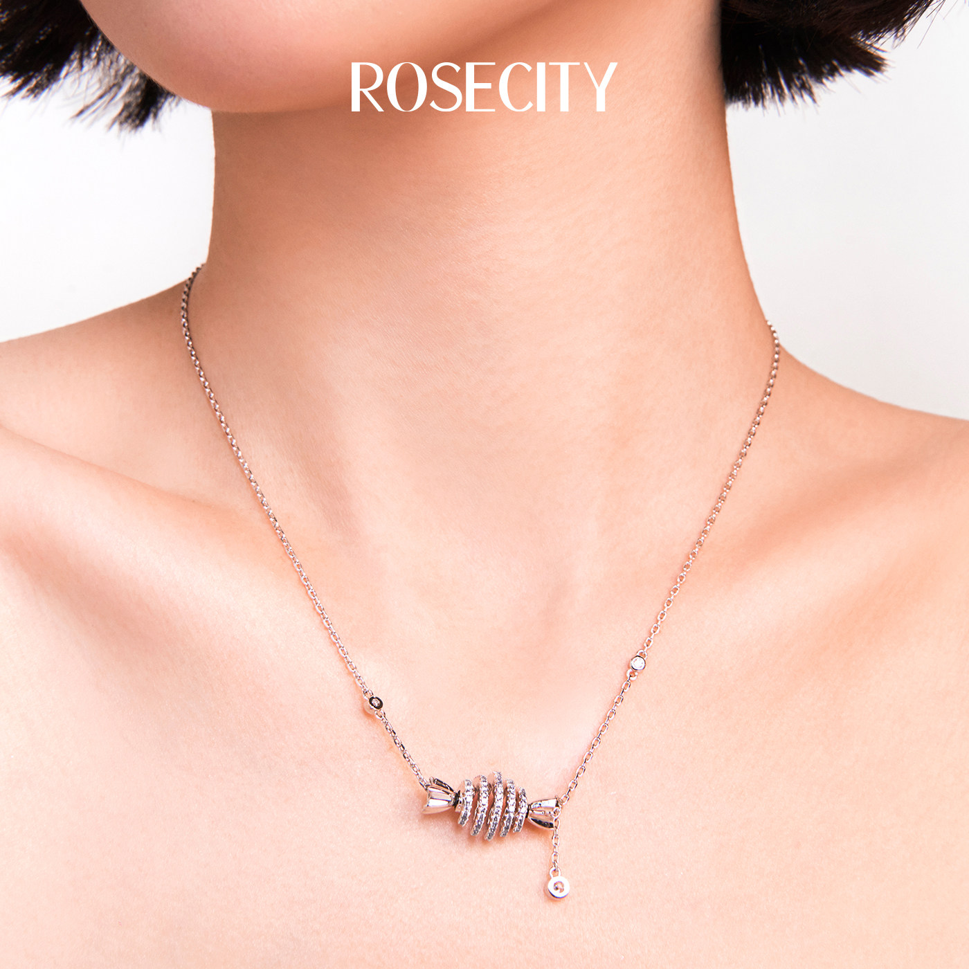 【七夕礼物】ROSECITY甜品屋糖果锁骨链女多巴胺项链轻奢小众配饰 糖七实拍商品图