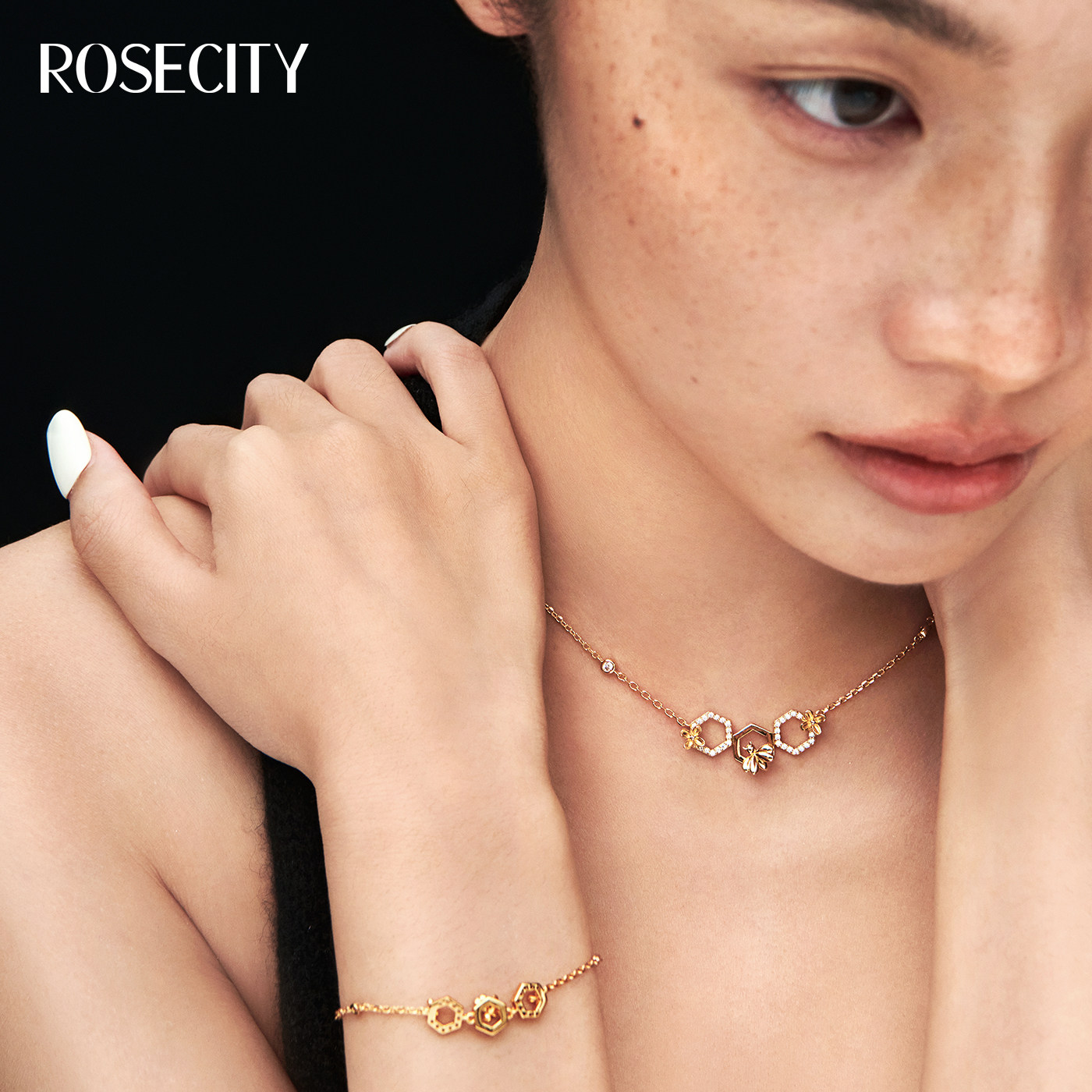 【郝熠然同款】ROSECITY有财花锁骨链轻奢高级感项链精致女配饰