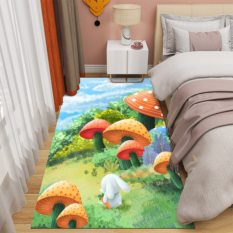 儿童卧室地毯卡通小地垫夏季可爱少女大面积垫子床前床边毯家用,淘宝优惠券,粉丝福利购,淘宝优惠卷