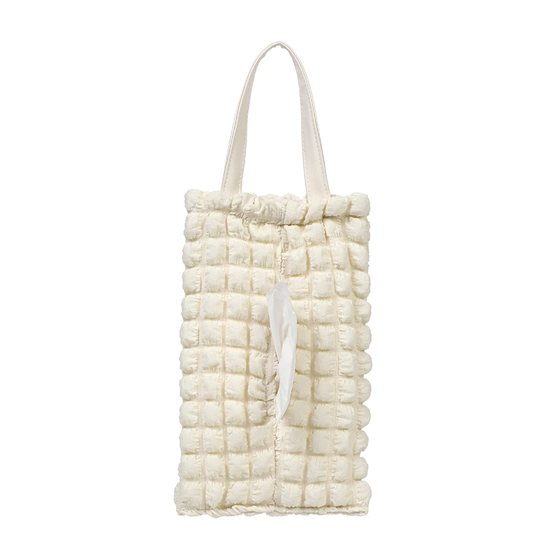 车载纸巾盒泡芙可爱汽车抽纸盒车用挂式车上收纳车内装饰用品大全 - 图3