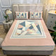Latex mat three-piece set of ice silk mattress washable A machine washable air conditioning sheet summer blue mattress foldable