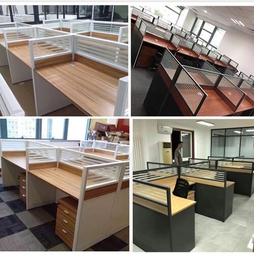 职员办公桌简约现代2/4//6人员工屏风桌椅组合卡座电脑.桌办公家 - 图1