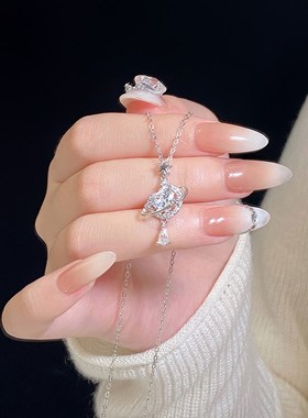 环星绕月999纯银项链女小众轻奢送女友闺蜜生日礼物2024新款爆款