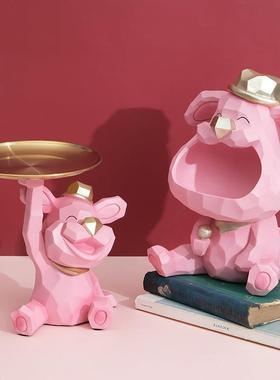 北欧轻奢风乔迁新居礼品玄关钥匙收纳摆件家居装饰品创意结婚礼物