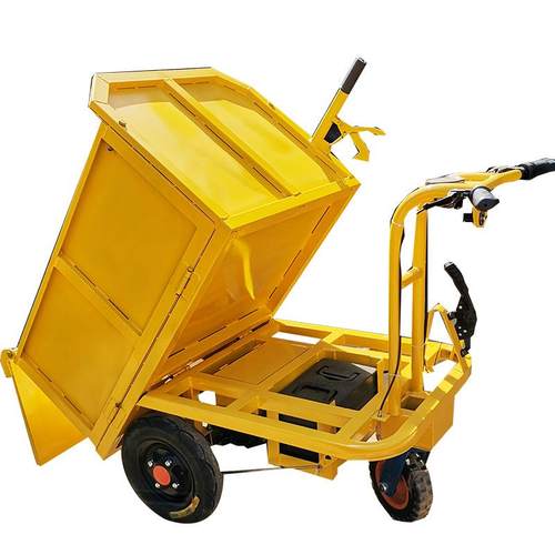 厂家直销电动工地搬运车拉砖水泥养殖场翻斗车工地手推劳动车 - 图3