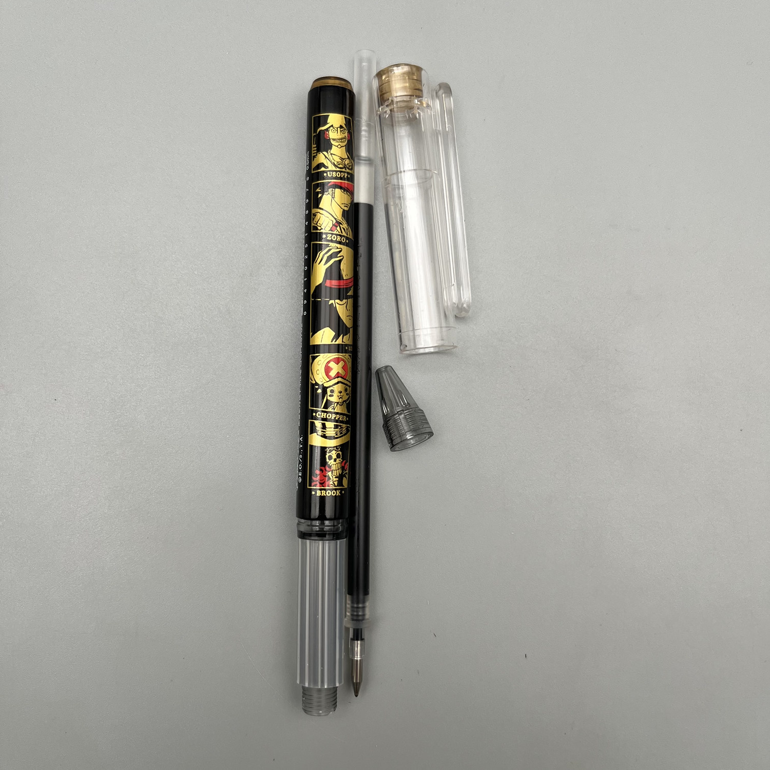 晨光航海王拔盖中性笔0.5mm黑色子弹头速干中空护套学生用笔记刷题作业考试办公高颜值动漫签字笔水笔B6702,淘宝优惠券,粉丝福利购,淘宝优惠卷