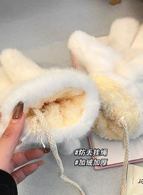 可爱雪白西施小狗保暖手套