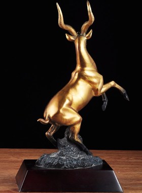 铜大号领头羊摆件招财家居摆设公司老板经理办公室桌面装饰生肖羊