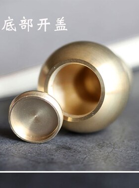 空心黄铜大葫芦小摆件家居办公室桌面手把件工艺品礼品古铜饰品