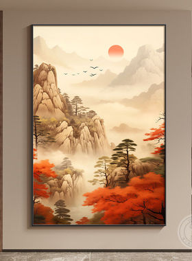 鸿运当头入户玄关装饰画