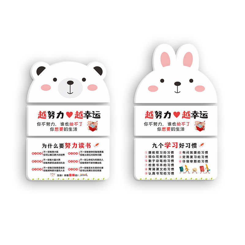 鼓励孩子学习儿童房布置立体墙门书桌背景墙装饰爱动物墙,淘宝优惠券,粉丝福利购,淘宝优惠卷