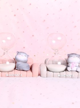 喵妮卡存钱罐小夜灯沙漏音乐盒沙发房子造型爱动物家居装饰