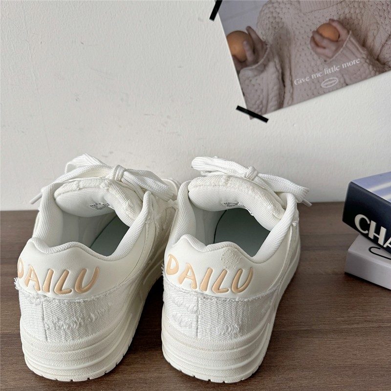 喜叔 小众风厚底小n白鞋国潮男女百搭面包鞋学生运动滑板鞋子,淘宝优惠券,粉丝福利购,淘宝优惠卷