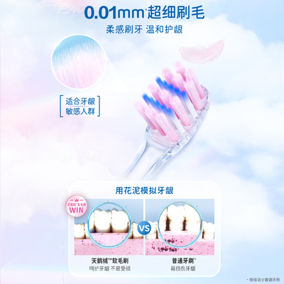 佳洁士天鹅绒软毛牙刷成人
