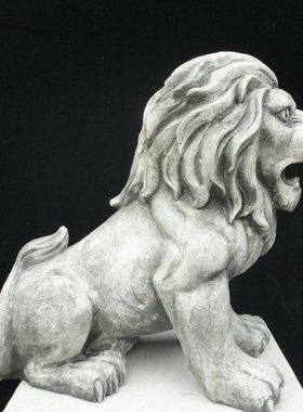 欧式玻璃钢人物雕塑艺术品客厅户外落地摆设可定制作狮子流水喷泉