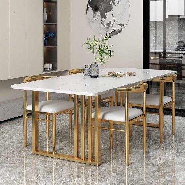 北欧轻奢岩板餐桌现代小户型吃饭桌子简约会客厅商用长方形洽谈桌,淘宝优惠券,粉丝福利购,淘宝优惠卷