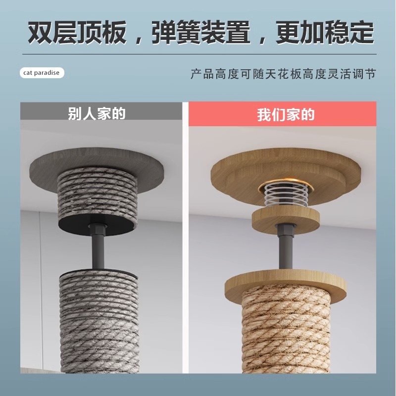 通天柱猫爬架猫窝猫树一体不占地太空舱大型猫别R墅猫玩具实木跳 - 图1
