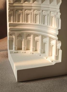 石膏建筑模型万神殿穹顶摆件客厅办公桌桌面家居饰品酒柜装饰香薰