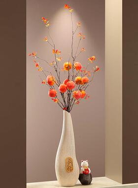 入户玄关柜细长竖高花瓶摆件高级感客厅壁龛插花艺陶瓷招财装饰品