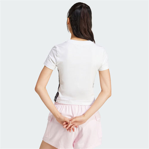 滔搏adidas阿迪达斯女子W 3S SJ BABY T运动休闲短袖T恤JE1239 - 图1