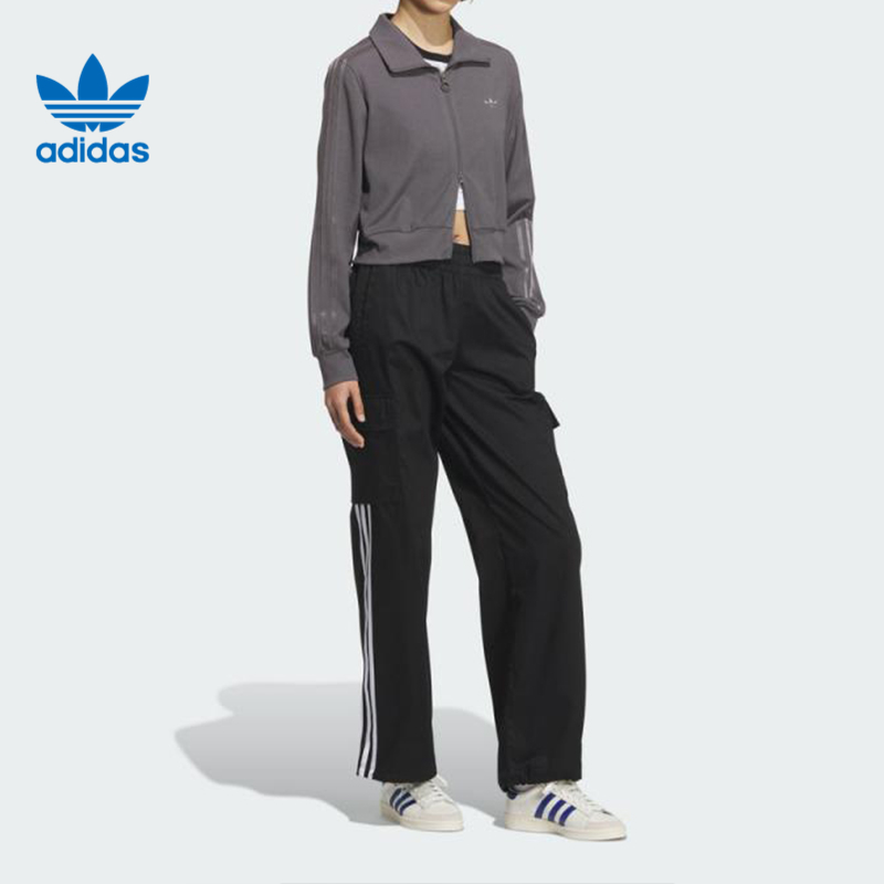 滔搏adidas阿迪达斯三叶草女子RIB CLLAR运动健身夹克外套KB5446 - 图2