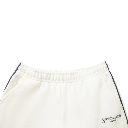 滔搏LI-NING李宁女子宽松直筒裤舒适训练运动休闲长裤AKLV840-1 - 图1