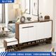 New Chinese-style solid wood shoe cabinet with shoe replacement stool for home living room entrance entrance corridor entrance partition storage cabinet