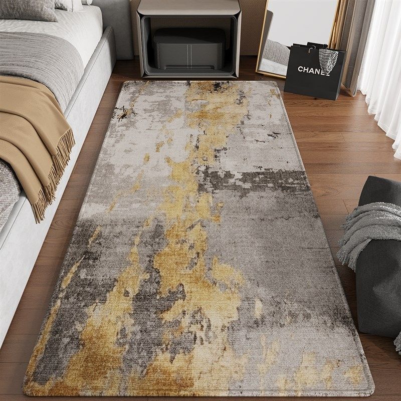 Carpet bedroom a bedside blanket high-end room living room floor mat master bedroom bedside blanket long stain-resistant non-slip feet