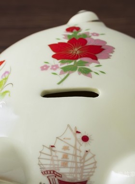 景德镇陶瓷存钱罐储蓄罐可爱招财进宝陶瓷猪家居饰品摆件创意礼品