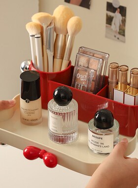 玄关收纳托盘入户钥匙眼镜手表化妆品首饰置物架高级桌面轻奢摆件