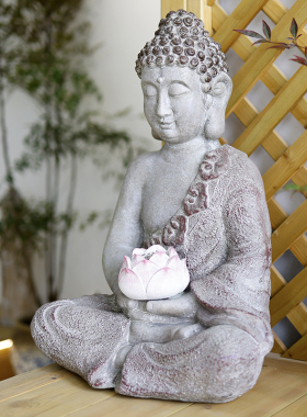 庭院复古佛像装饰摆件中式禅意花园小院名宿茶室阳台创意景观造景