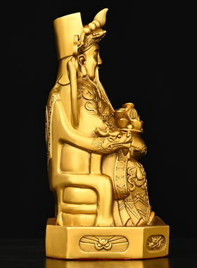 纯铜财神爷铜佛像体摆件家用客厅请供奉店铺文财神开业财神像财神