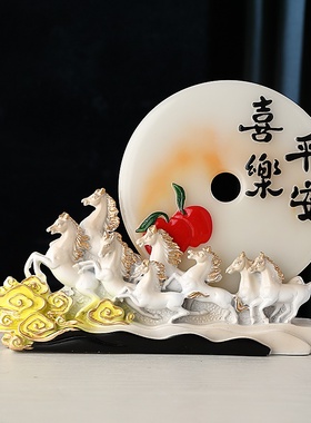 简约招财八摆件玄关客厅办公室O酒柜电视柜装饰品