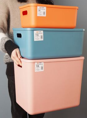 收纳盒桌面多颜色无盖塑料