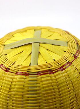 竹编安全帽遮阳子防护中