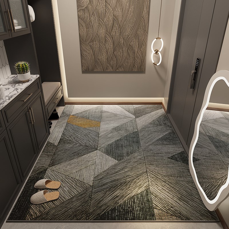 入户门地垫轻奢高端可裁剪地毯北欧复古门垫进门家用玄关客厅脚垫 - 图1