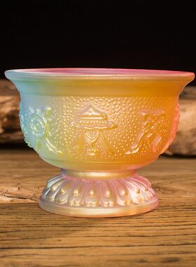 尼泊尔琉璃供杯八吉祥供水杯八供杯七彩杯七供碗家居玄关装饰摆件