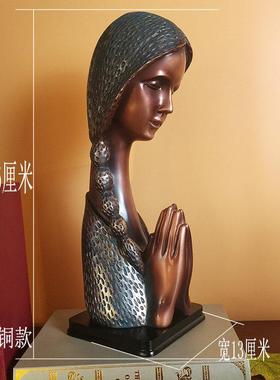 欧式雕塑家居装饰美女摆件时尚创意酒柜办公室客厅玄关树脂工艺品