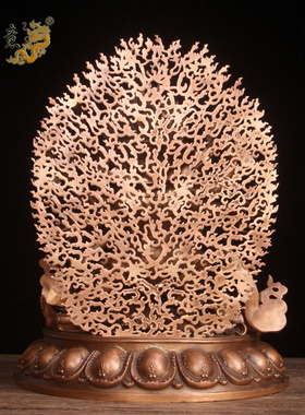 真古意 铜六臂玛哈嘎拉佛像摆件紫铜藏传家居客厅工艺礼品摆饰供