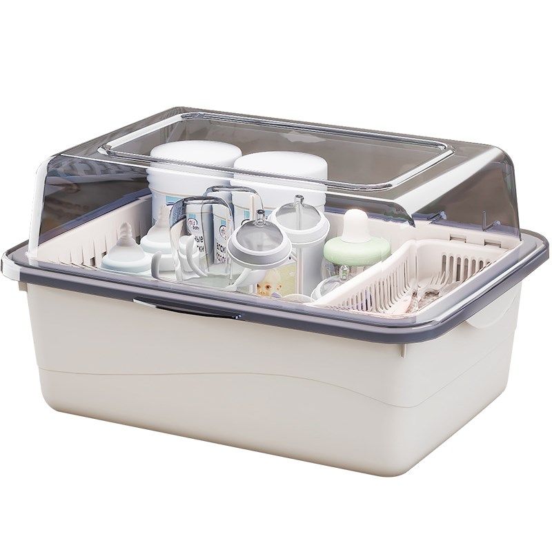 带盖防尘奶瓶收纳箱沥水架宝宝餐具玩具收纳盒新生儿辅食婴儿用品,淘宝优惠券,粉丝福利购,淘宝优惠卷