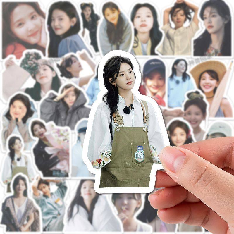 126张可爱甜妹章若楠明星周边贴纸甜美风DIY电脑手机手账贴画防水,淘宝优惠券,粉丝福利购,淘宝优惠卷