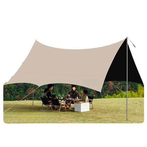 天幕帐篷户外露营网红野营棚野餐桌椅防晒八角蝶形天幕黑胶遮阳篷 - 图3